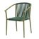 13 Cadeira Empilhavel Oliveta Rivatti 57 cm -Largura- Estrutura em Aluminio e Corda Nautica Verde